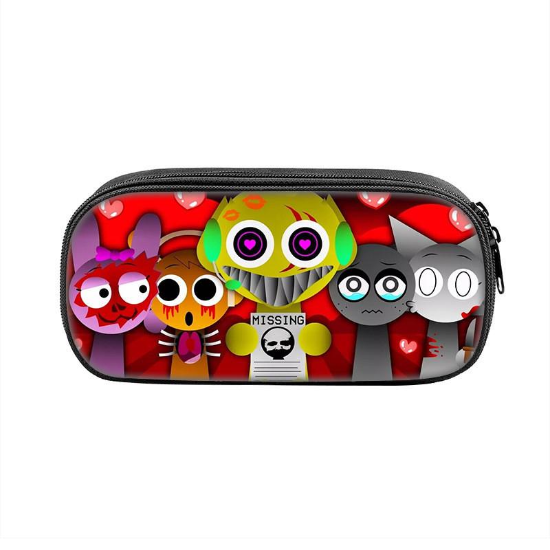 

Sprunki Game Character Print Student Single Layer Stationery Storage Bag For School Use Style1