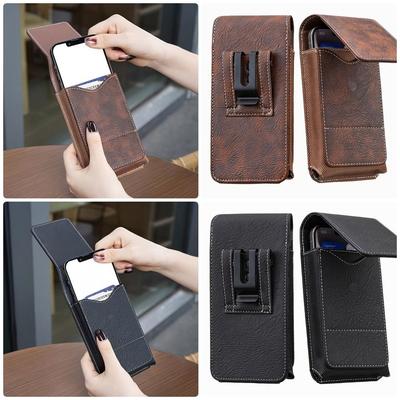 1 Stück Neue PU-Leder Handy-Hüfttasche Outdoor-Camping Universelle Hüfttasche Handyhülle 5-7 Zoll Handy-Gürtelclip für Smartphone