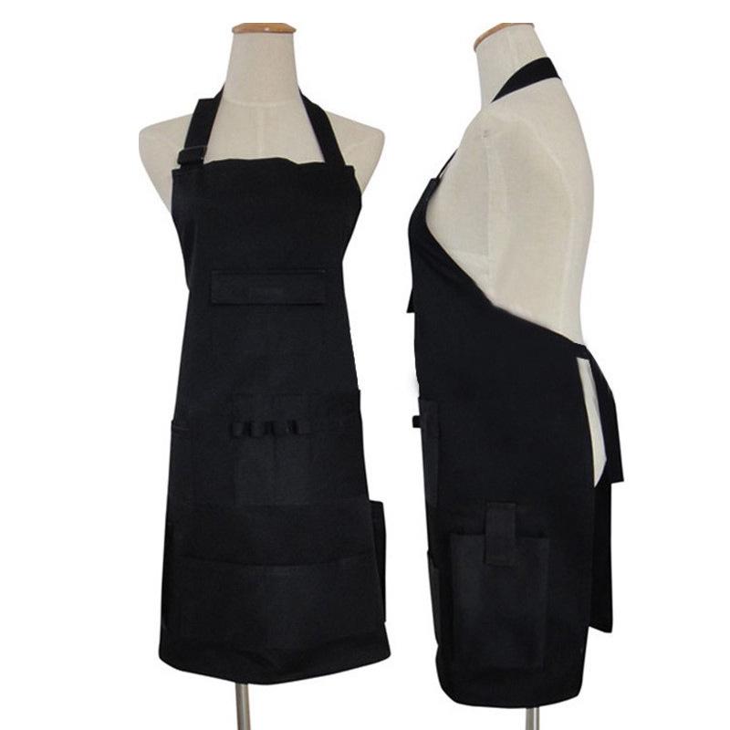 Korean Style Multi-Pocket Halter Apron for Hairdressing & Makeup Artists