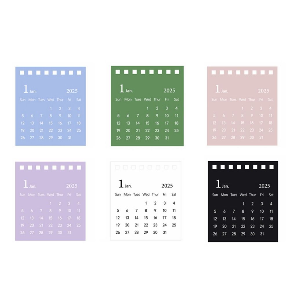 Creative Mini Desk Calendar Simple Monthly Planner Gift Standing Flip Calendar  Office Ornaments