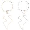 Crystal Adorned Necklace for Trendy Women Rhinestones Long Tassels Neckchain Adjustable Length Clavicle Chain Ornament