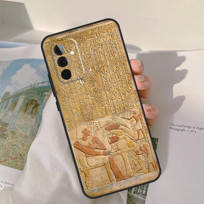 Ancient Egypt Cuneiform Case For Samsung Galaxy A13 A33 A53 A34 A54 A14 A15 A16 A26 A36 A56 A12 A32 A52 A06 A35 A55
