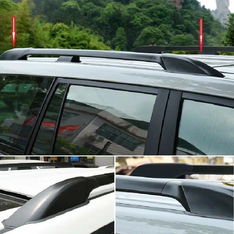 Roof Cargo Rack Rail End Cover Shell Cap Trim for Toyota RAV4 2006-2012, ABS Roof Rack Cross Bar Rail Protection Cover 4PCS