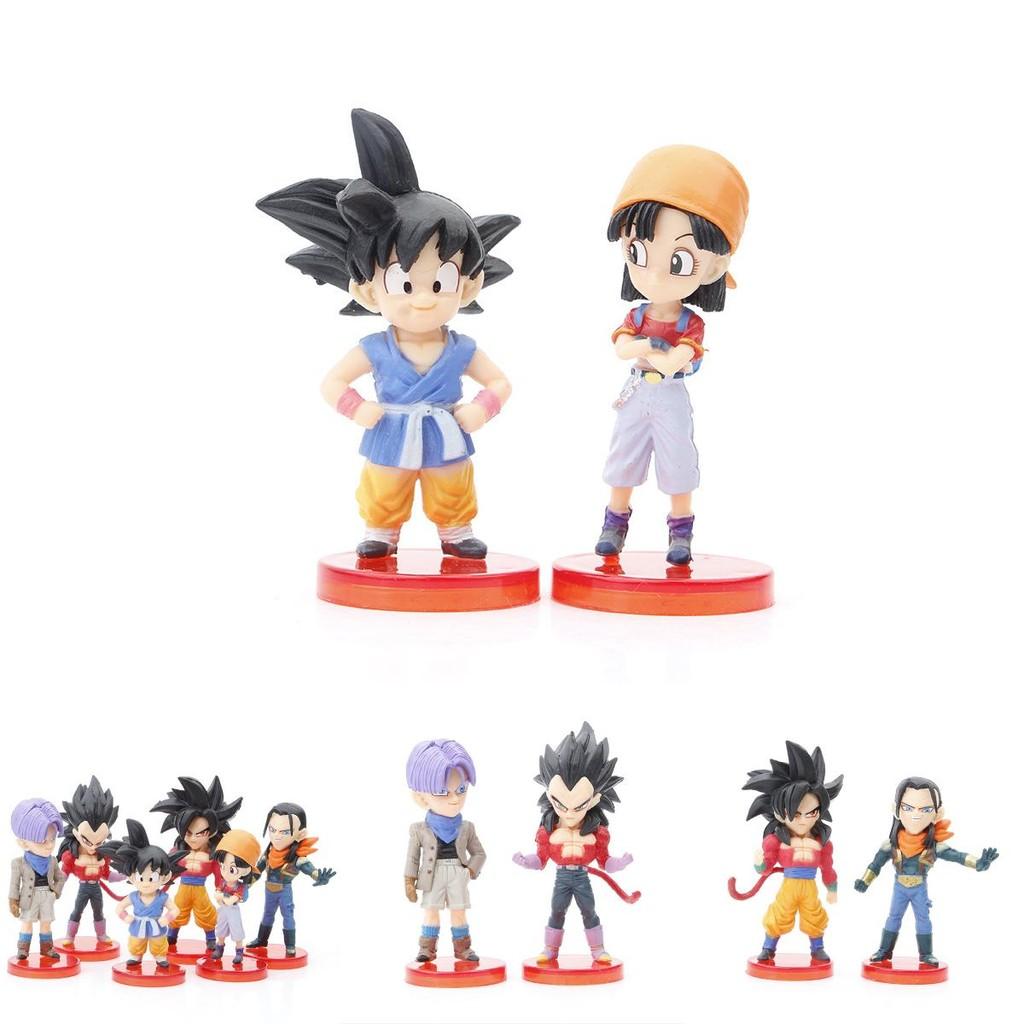 High-quality Dragon Ball Gt Figurines Set Of 6 Super Saiyan 4 Desk Ornaments