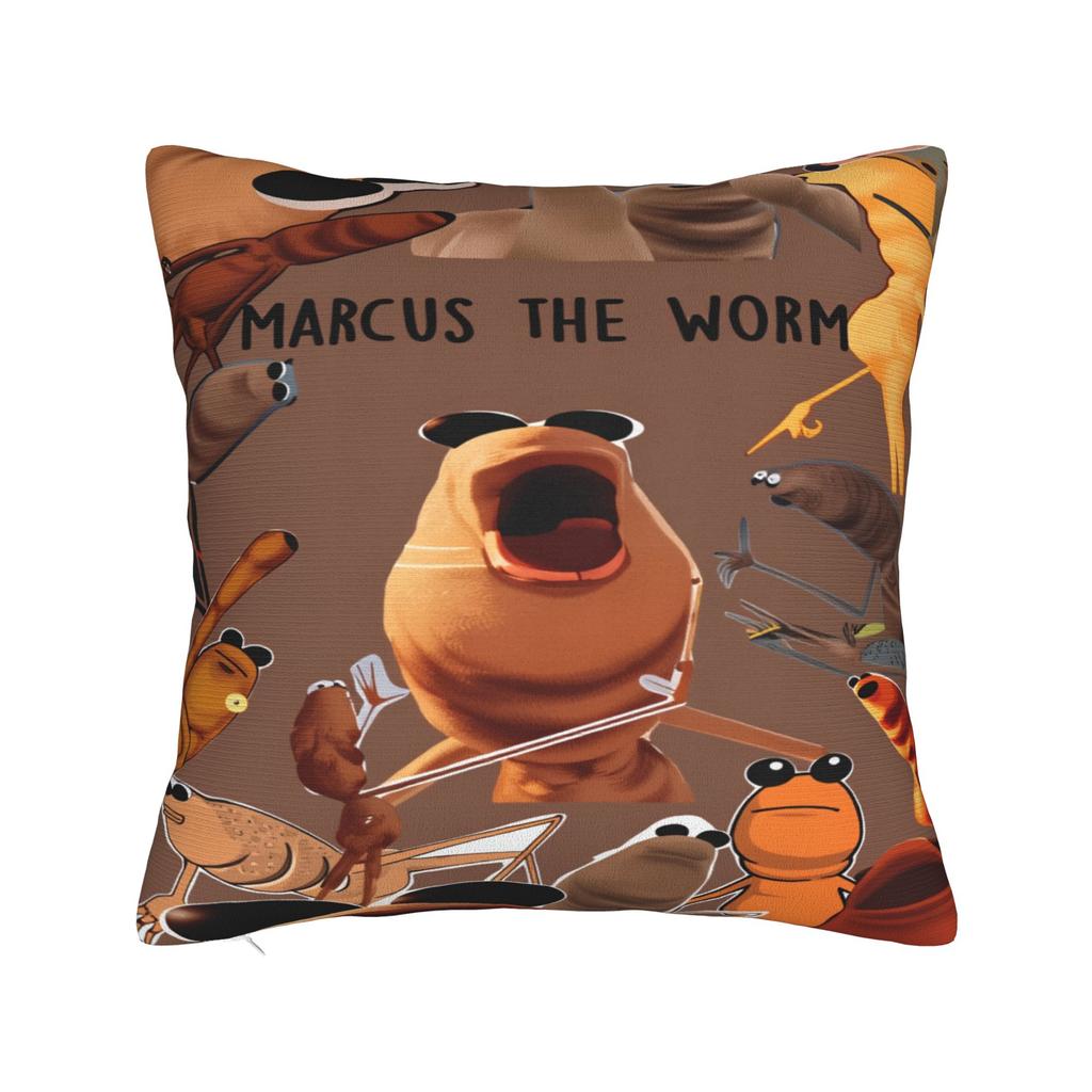 Funny Robert Help Marcus The Worm  Pillowcases  Retro Trendy Pillow Case For Office Car Home Decor Comfy Pillow Cover