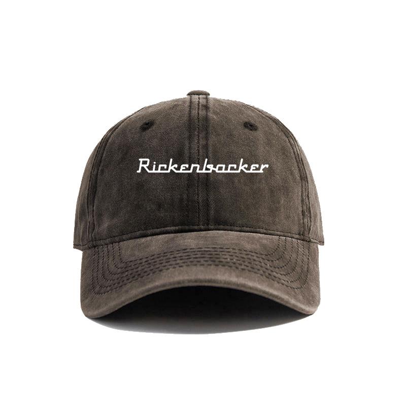 Rickenbacker Distressed Baseball Cap Cool Men Retro Outdoor Summer Adjustable Gift Dad Hat MZ-642