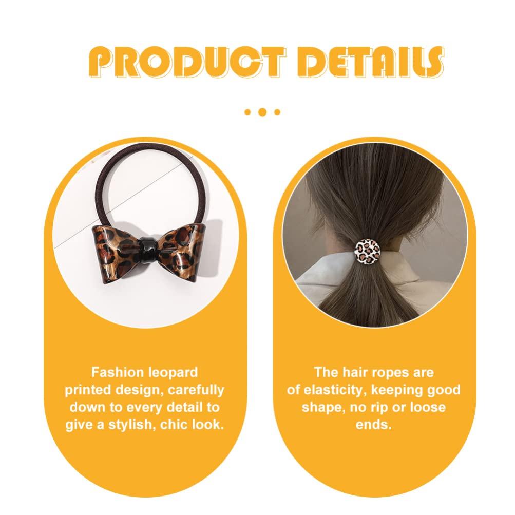 FRCOLOR 12 Pieces Leopard Print Hair Ponytail Hair Extensions for Men and Perfect for Hair and Party Women,