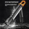 New Multifunctional Flashlight with Side Floodlights Telescopic Zoom Outdoor Portable LED Flashlight Carrying Tail Hook