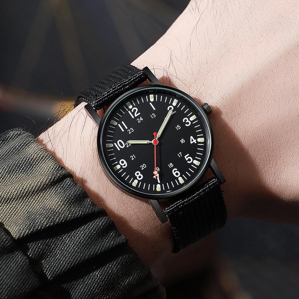 5PCS/Set Men Military Sports Watches Nylon Strap Simple Outdoor Quartz Wristwatch for Man Relogios Masculino
