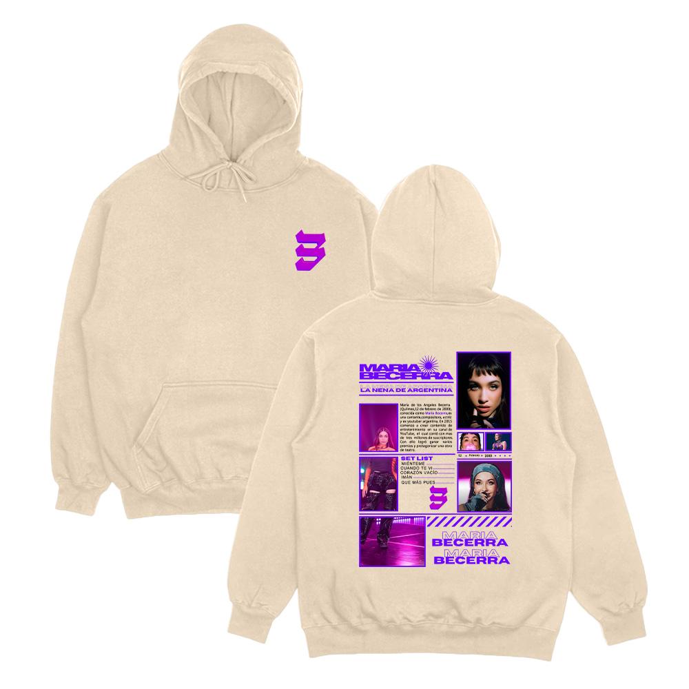 María Becerra LA NENA DE ARGENTINA Album Hoodie Graphic Sweatshirt Unisex Vintage Hip Hop Pullover