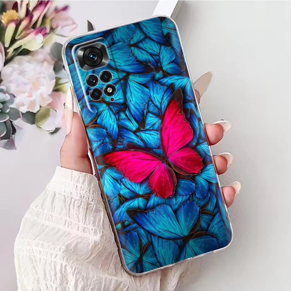 Soft TPU Case For Redmi Note 11 Pro Plus Case Butterfly Painted Phone Silicone Back Cover For Xiomi Redmi Note 11 Note11 Pro 11S