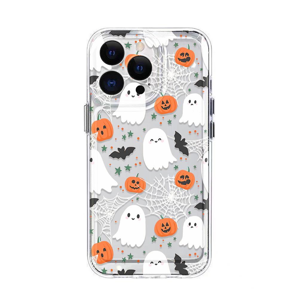 Halloween pumpkin for iPhone17promax space phone soft case 14/13 transparent 15 advanced x anti-drop
