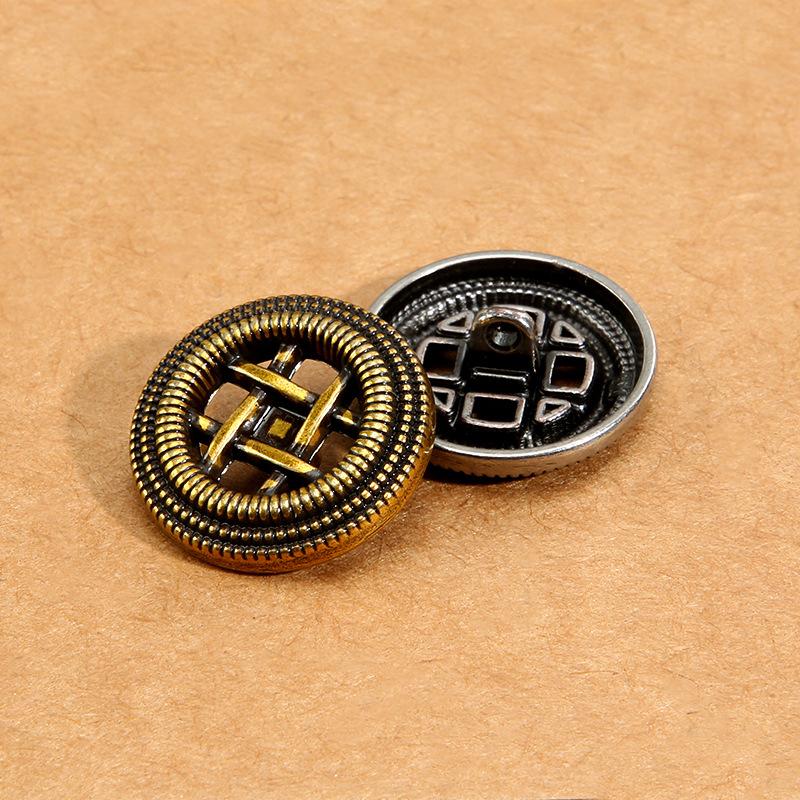 10Pcs Vintage Buttons Hollow Metal Clothes Jacket Suit Coat Decorative Bronze Buttons Exquisite Sweater Cardigan Buttons