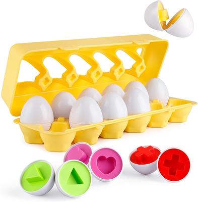 Passendes Smart Eggs Spielzeug für Kinder 3D Puzzle Montessori Lernspielzeug Farb-Formensortierspiel Ostereier Geschenke