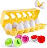 Matching Smart  Eggs Toy  For Kids  3D Puzzle Montessori Learning Education Toys Color Shape Sorter Game  Easter Egg Gifts