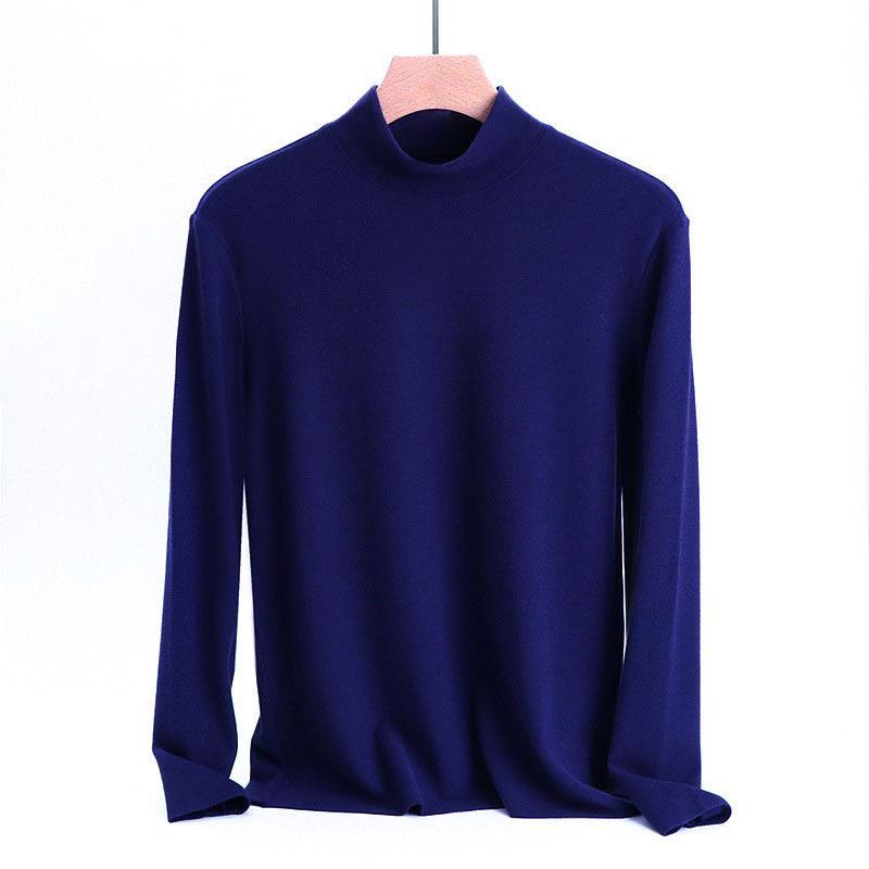 Men's German Velvet High-Collar Seamless Warm Shirt - Slim Fit, Winter Heat-Retaining Top