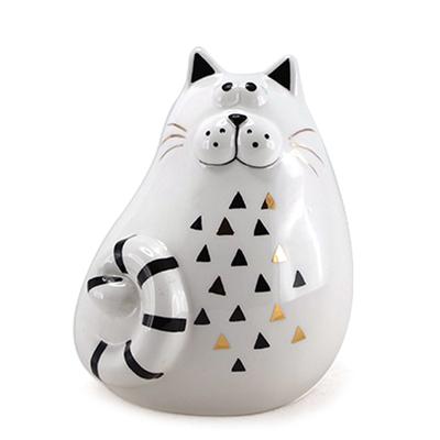 [A1180] - Ceramic Figurine 'Cat' - 14x12x10 Cm