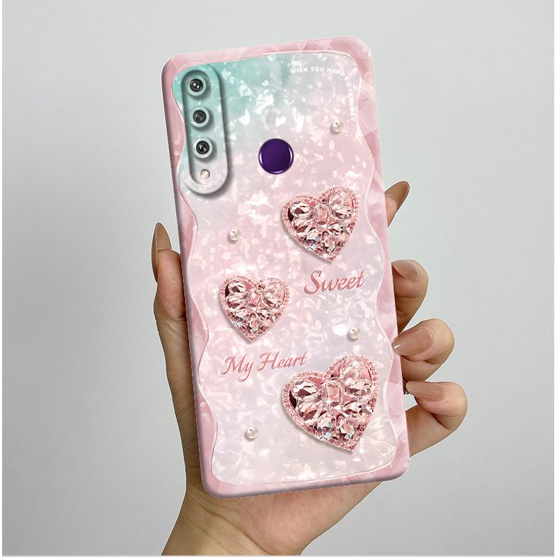 Für Huawei Y6p Hülle MED-LX9 Hübsche Schmetterlingsblumen Coque Weiche Flüssigsilikon Handyhülle Für Huawei Y7p Y 6p 2020 Rückseite