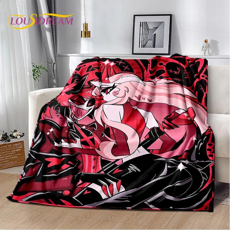 2026 H-Hazbin Hotel Charlie Cartoon Soft Blanket,Soft Throw Blanket for Home Bedroom Bed Sofa Picnic Travel Cover Child Gift