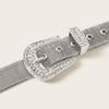 New Diamond Buckle Silver Metal Punk Belt Casual Women's Fashion Waist Chain European and American