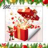 Waterproof Window Film Christmas Elf Gift Box Static Clings, Reusable Stickers, Holiday DIY Art Candy Cane Snowflake Glass Stickers for Home