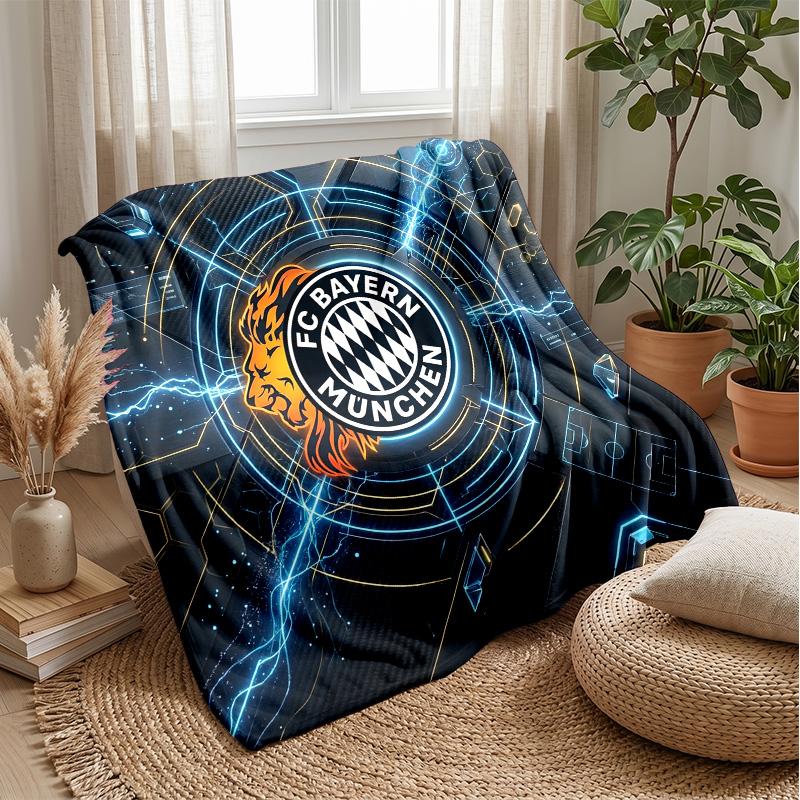 Bayern Munich Theme Blanket Soft Flannel Blanket Plush Throw Blanket Cozy Sofa Bed Blanket for Home Decor