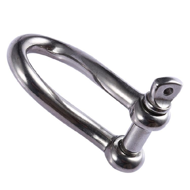 2Pcs Twisted Shackle Screw Pin Rustproof 5/32" Screw Pin Shackle for Sailing Marine Grade Stainless Steel Twist Shackle