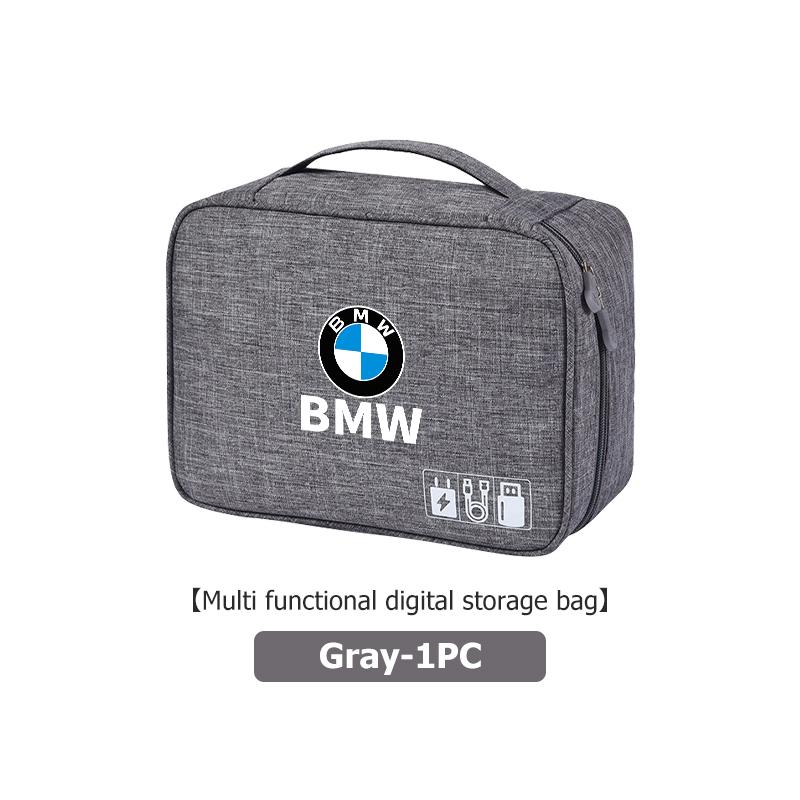 Large Capacity USB Gadget Cable Bag Hard Disk Charger Organizer For BMW E46 E90 E60 F10 E39 F30 E36 E87 E90 E30 E53 F31 E92