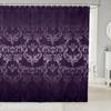 Vintage Boho Damask Floral Bathroom Curtain,Bohemian Exotic Goth Shower Curtain Victorian Baroque Flower Shower Bathtub Decor