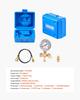 Hydraulic Nitrogen Accumulator Charging Kit, 0-100 Bar Nitrogen Fill Kit, Pressure Test System with 1 Pressure Gauge, 1 Gas Hose, 1 Valve Body and 1
