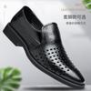 Ba Totem Summer Men's Shoes Leather Hollow Breathable Leather Shoes Men's Shoes Men's Trend Business Dress Shoes Men's