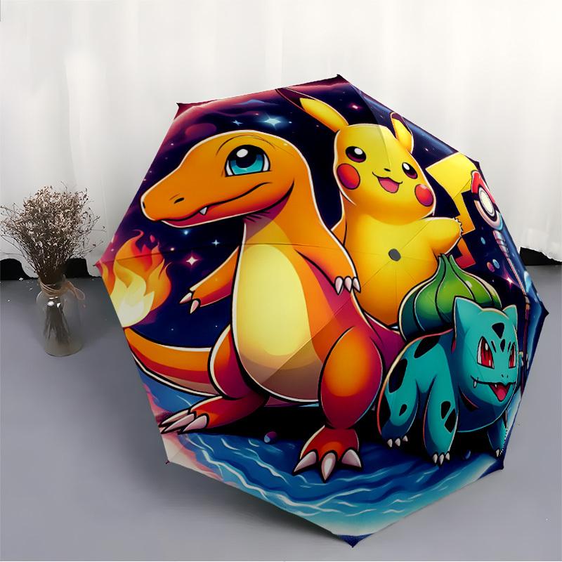 1pc Pokémon Automatic Opening/closing Umbrella, Compact Travel Umbrella - - Festive Accessory, Sturdy Ribs Y250807102