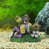 Accessori per Acquario d'Acqua Dolce Scheletro Pirata Aeratore per Acquario Ornamento Pesce in Resina Subacqueo Aeratore Decorativo ad Aria con Tubo Pietra per Acqua Dolce e Salata