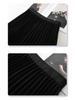 Women’s High Waist White Mesh Pleated A-Line Skirt with Lace Patchwork, Mid-Length, Summer 2025 Collection