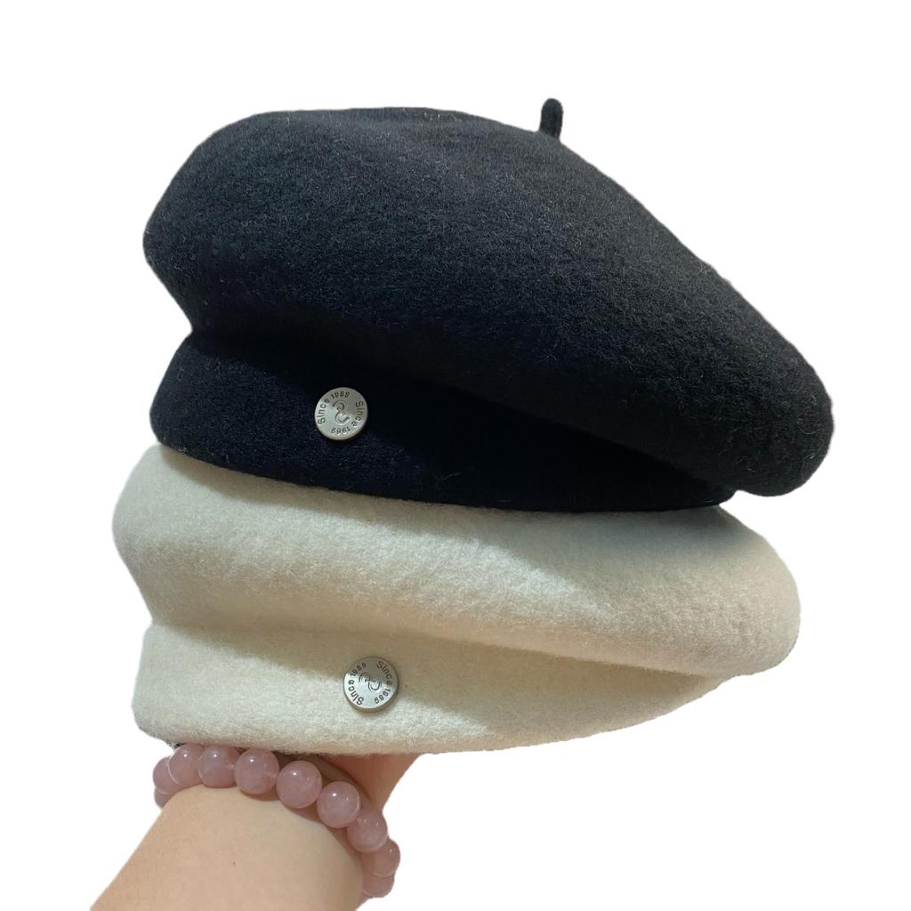 Warm Sun In Winter~ Japanese Sweet Retro Wool Beret High Quality Designer Irregular Painter Hat