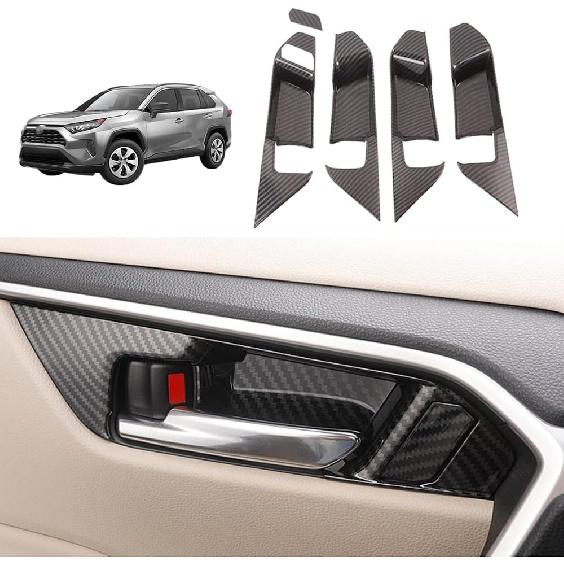 Blazeray for RAV4 Rear Air Conditoner Outlet Vent Cover Panel Trim Rear Carbon Fiber Cover for Toyota RAV4 2019 2020 2021 2022 Interior