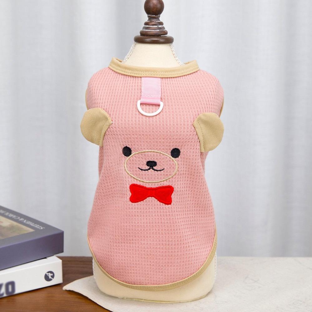 

Sun Protection Dog Vest Breathable Mesh Pet T-shirt Pet Supplies Dogs Short Sleeve Photo Shoots S розовый