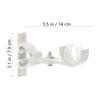 2Pcs Aluminum Curtain Rod Brackets Heavy Duty Holders for Window Drapery Rod Fixing Tools Home Supply Home Decor