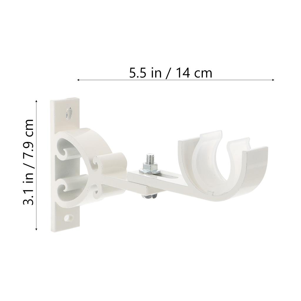2Pcs Aluminum Curtain Rod Brackets Heavy Duty Holders for Window Drapery Rod Fixing Tools Home Supply Home Decor