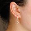 3PCS Trendy Stainless Steel Initial A-Z Letter Hoop Earrings Set For Women Fashion Huggies Cartilage Helix Piercing Jewelry