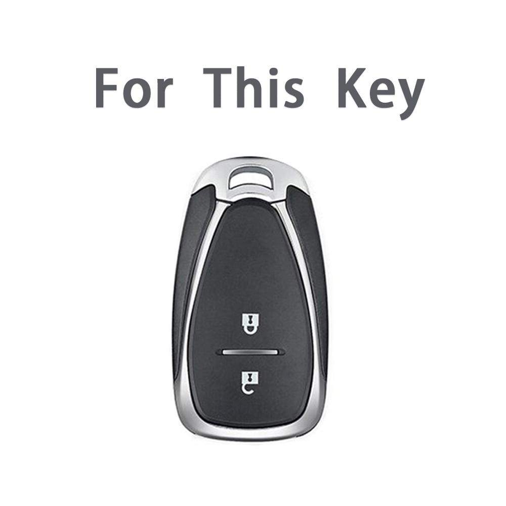 2 Tasten TPU Fernbedienungs-Autoschlüsselhülle für Chevrolet Cruze Malibu Camaro Equinox Smart Key Fob Schutz Zubehör