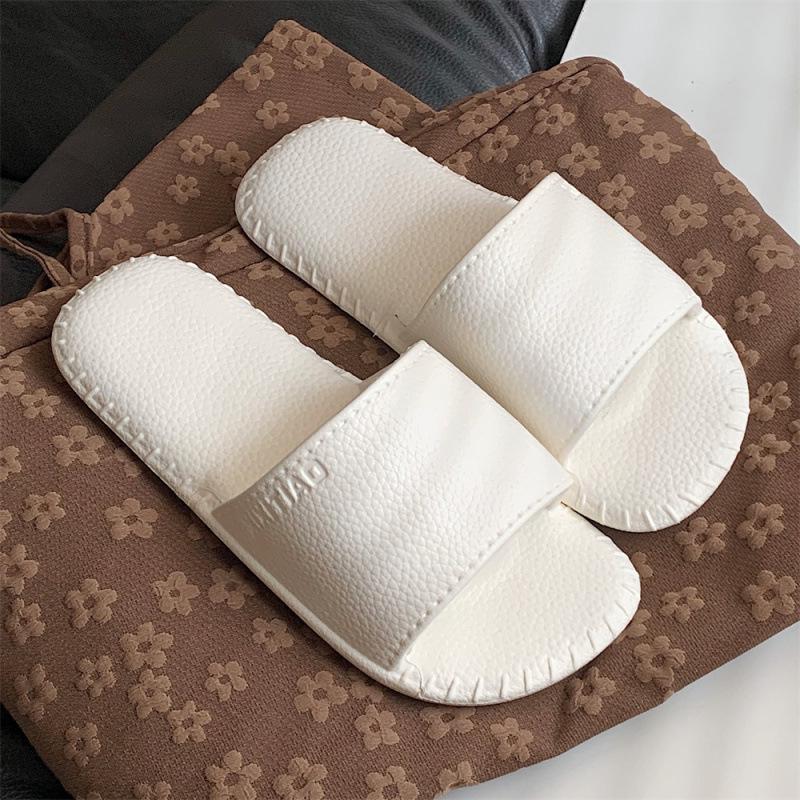 Retro Leather-Texture Summer Slippers for Men and Women - Lightweight, Cool, Casual Home Wear, In Stock