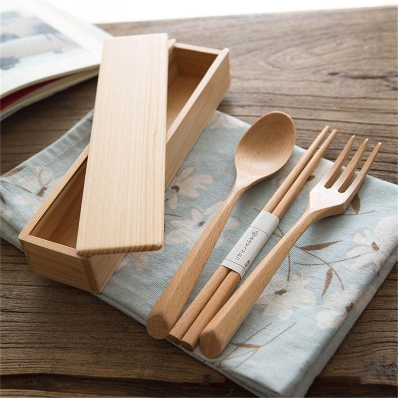 Simple Japanese Dining Set Foldable Chopsticks Spoon Fork Sustainable Designs