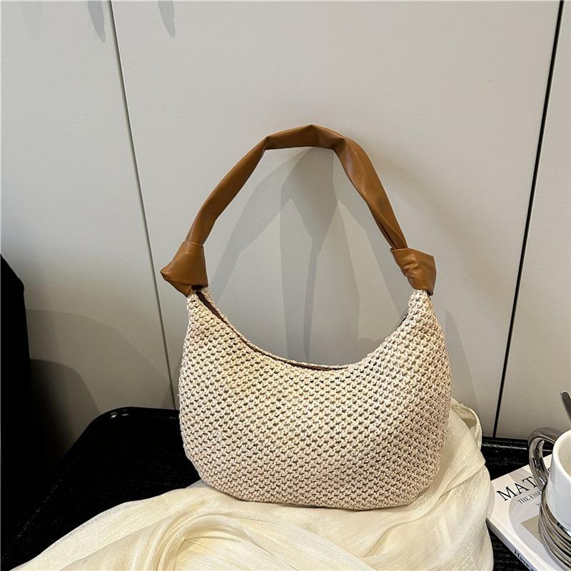 Trend Woven Bag Women's New Casual Straw Shoulder Bag Beach Tote Bag Underarm Bag