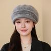 Hat Women Winter In The Elderly Autumn and Winter Warm Rabbit Hair Beret Fashion Cold Knitted Hat