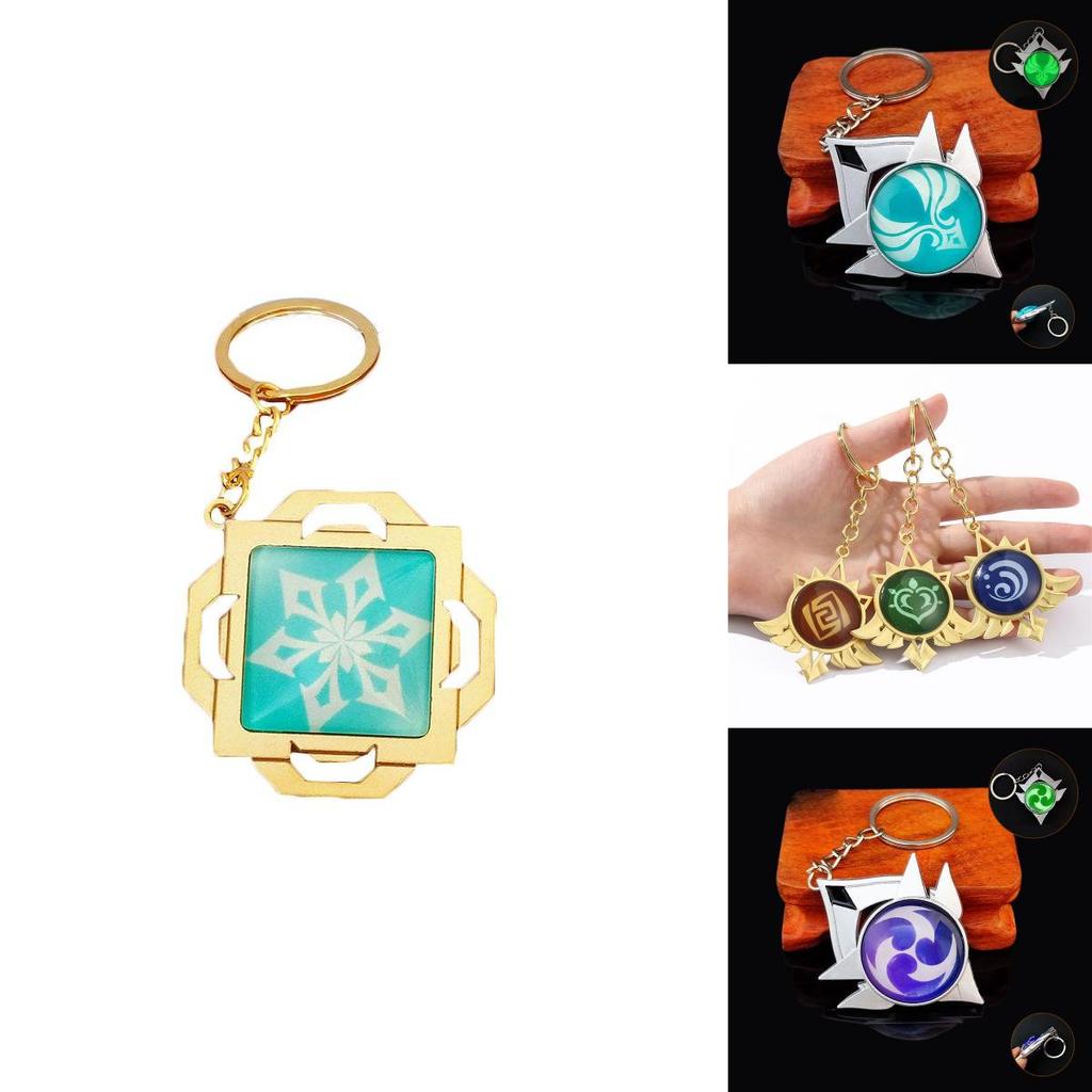 Stylish Genshin Impact Seven Elements Keychain With Durable Alloy Construction For Gamers