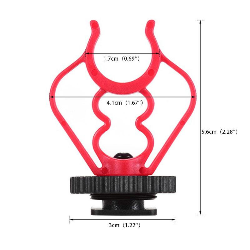 Universal Shock Mount Cold Shoe Mount Adapter Abs Plastic Microphone