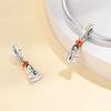 100%Stering White Madonna Of Brazil Charms Beads Virgin Pendant Fit Original Bracelet Diy For Women Jewelry
