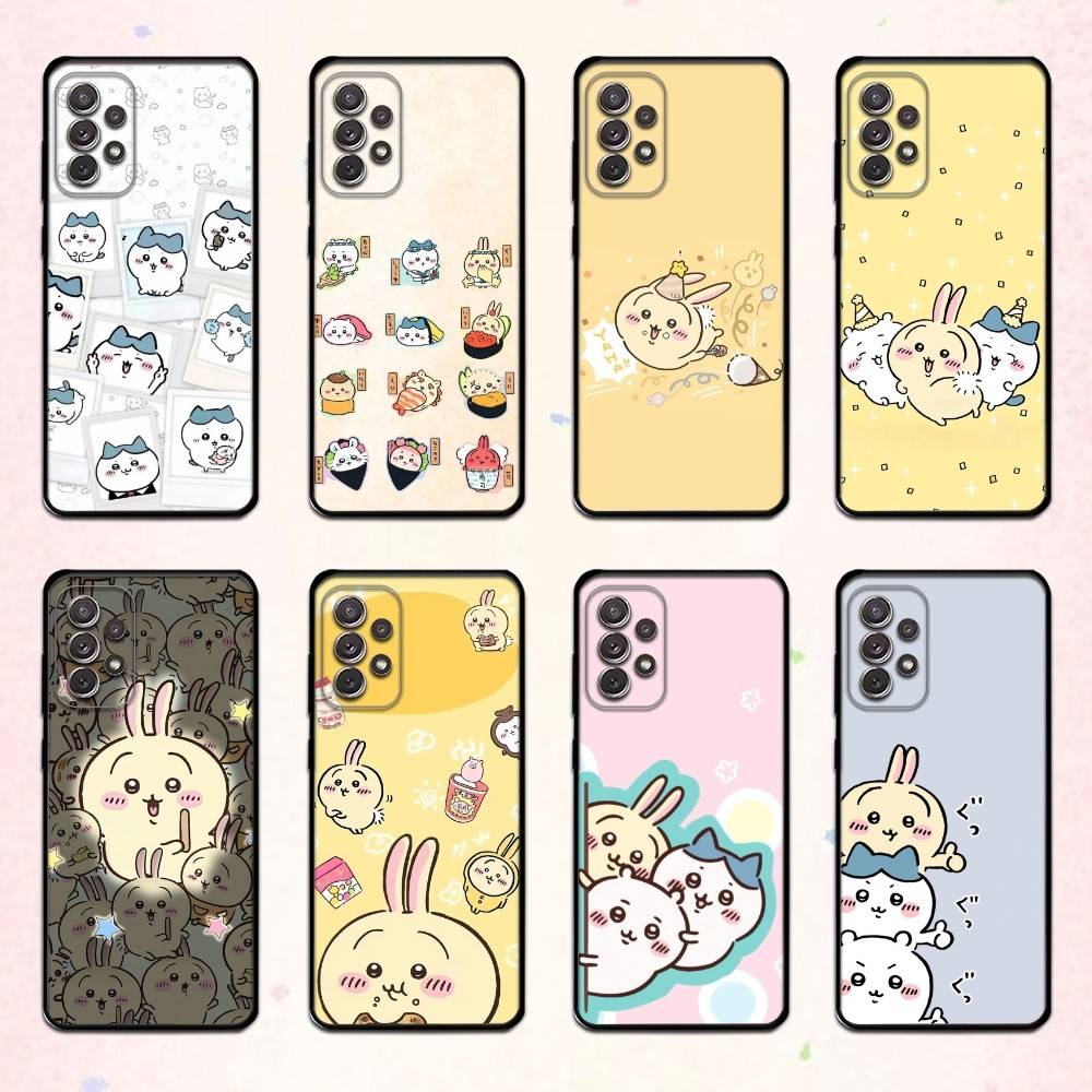 Cute C-C-Chiikawas   Phone Case For Samsung S 25,24,23,22,30,21,10,9,Ultra,Plus,Lite,FE,4,5 G Soft Black Case