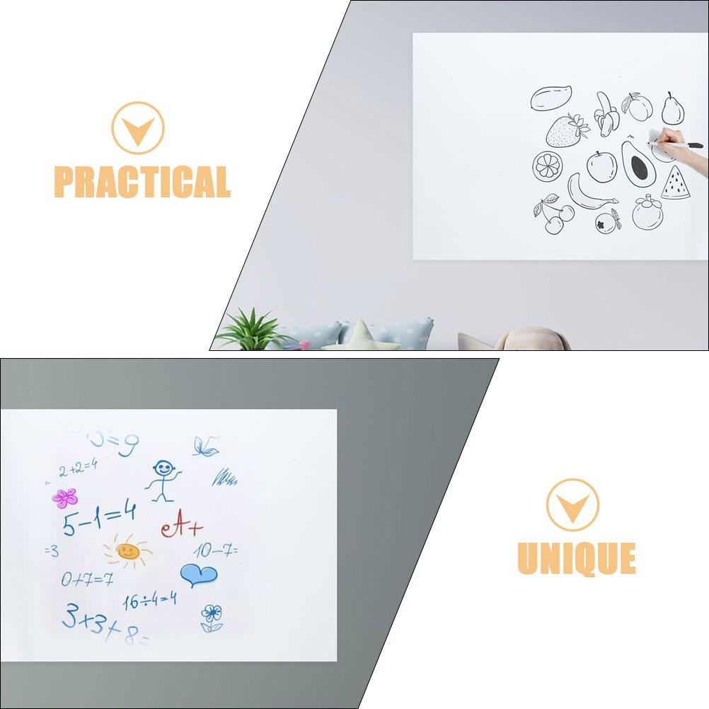 1 set Whiteboard Wall Stickers Dry Erase Reusable Static Cling Sheets Home Office Classroom Kids Drawing Non Damage Removable